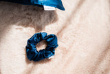 Midnight Blue Silk Scrunchie
