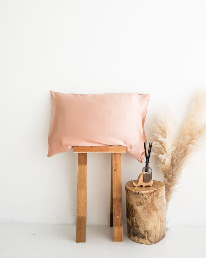 Rose Gold Zippered Silk Pillowcase