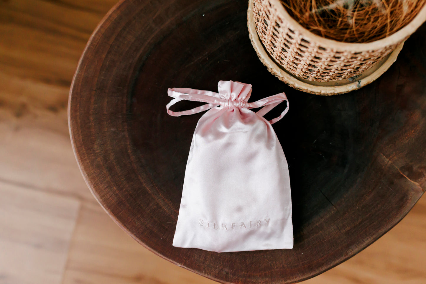 Soft Pink Silk Scrunchie