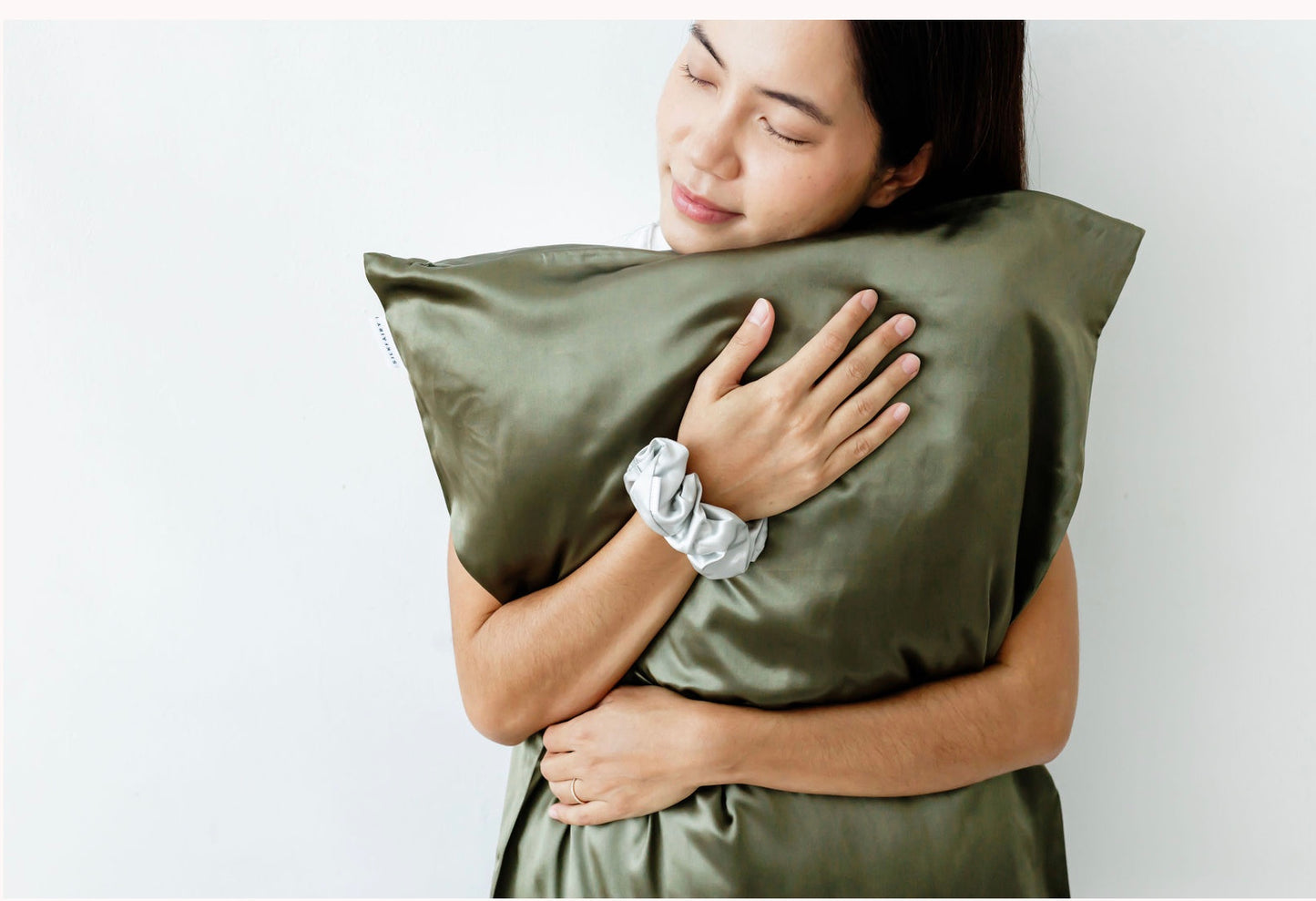 Sage Green & Olive Silk Pillowcase (New Colours Sale)