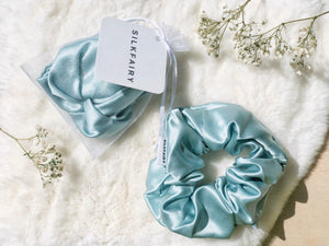 silkfairy silk scrunchie tranquil blue 