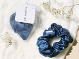 silkfairy silk scrunchie navy midnight blue