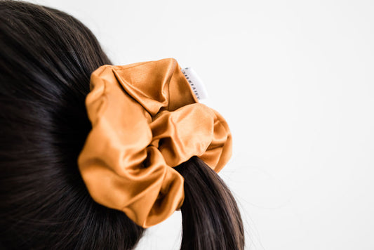 Gold Silk Scrunchie