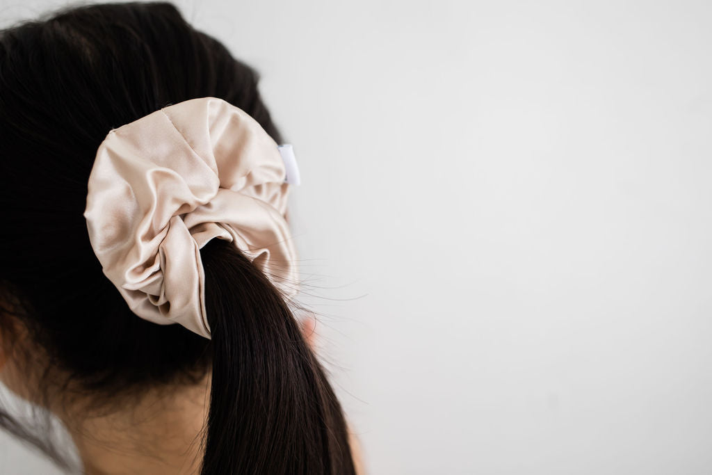 Champagne Silk Scrunchie