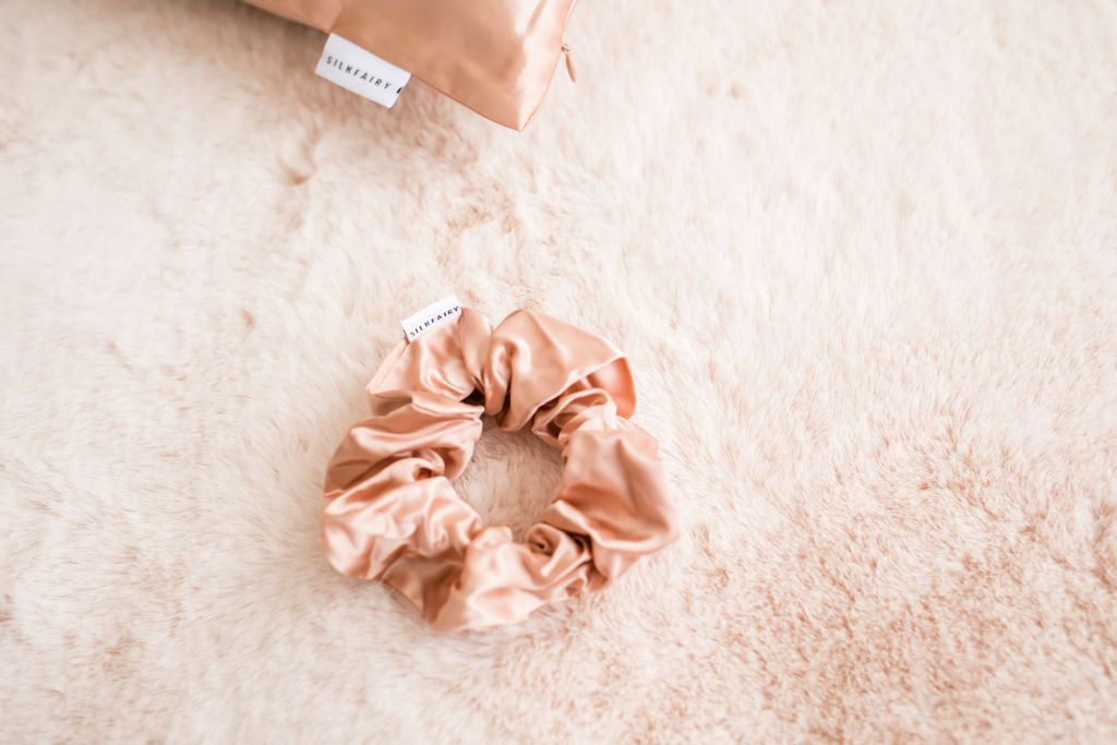 Rose Gold Silk Scrunchie